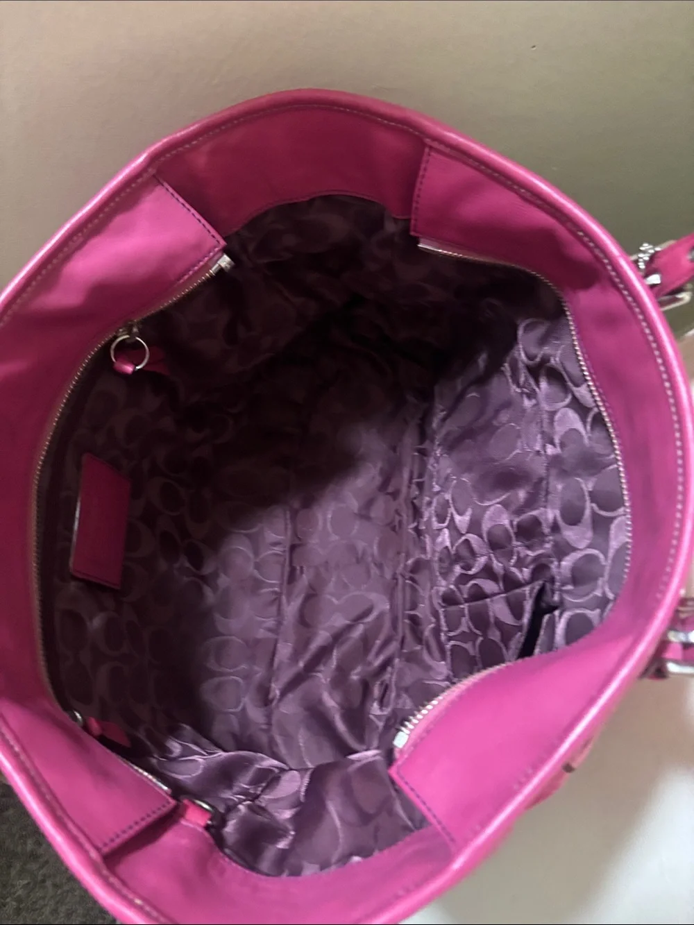 Vintage Y2K Coach Pink Suede Hampton Shoulder Bag F04Q-1430